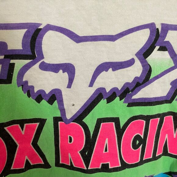 Vintage Hardcore FOX RACING  HC 93 long sleeve colorful t-shirt M - Picture 3 of 9